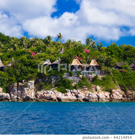 Beautiful tropical resort. Koh Tao island, Kingdom of Thailand Beautiful tropical resort. Koh Tao island, Kingdom of Thailand 64214954