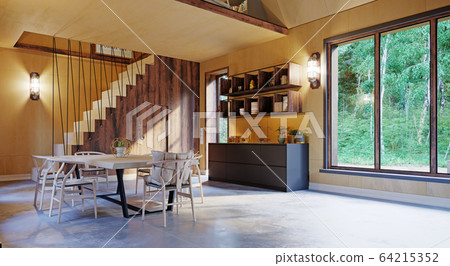 modern home interior. 64215352