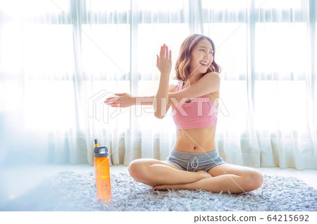 Beauty, exercise, stretching, yoga, room, health, person, material Beauty, exercise, stretching, yoga, room, health, person, material 64215692