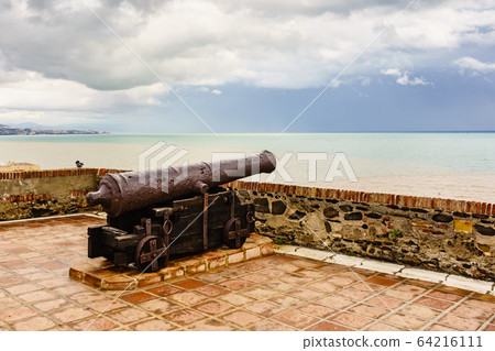 Old cannon at Sohail castle in Fuengirola, Spain 64216111