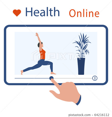 Quarantine Coronavirus Online Sport Fitness People 64216112