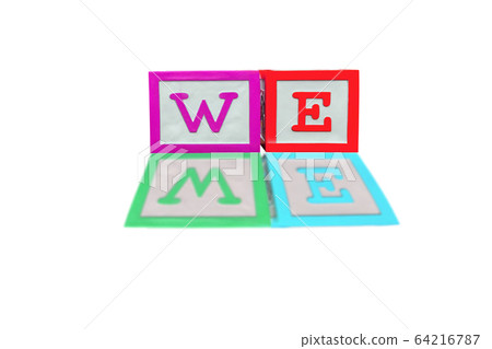 Colorful  letter box Alphabets with Reflection 64216787