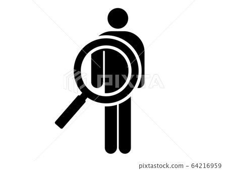 Human and search mark 64216959