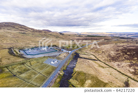 Aerial image of Electricity transmission sub-station in County Donegal - Ireland Aerial image of Electricity transmission sub-station in County Donegal - Ireland 64217220