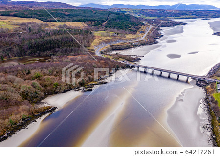 The bridge to Lettermacaward in County Donegal - Ireland. The bridge to Lettermacaward in County Donegal - Ireland. 64217261