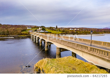 The bridge to Lettermacaward in County Donegal - Ireland. 64217265