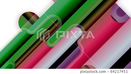 Abstract liquid lines geometric background-插圖素材 [64217451] - PIXTA圖庫