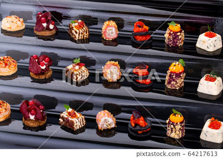 Fish and meat for visiting catering, for holidays and ceremonies, for restaurant, menu Fish and meat for visiting catering, for holidays and ceremonies, for restaurant, menu 64217613