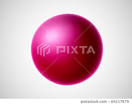 3D red ball isolated on white background. 3D red ball isolated on white background. 64217679