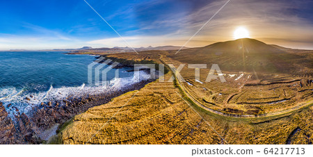 The coastline between Meenlaragh and Brinlack : Tra na gCloch in County Donegal - Ireland - Signs of massive peat harvesting The coastline between Meenlaragh and Brinlack : Tra na gCloch in County Donegal - Ireland - Signs of massive peat harvesting 64217713
