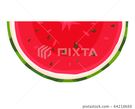 Fresh cut slice watermelon fruit isolated on white Fresh cut slice watermelon fruit isolated on white 64218689
