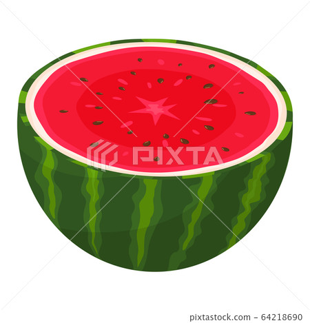 Fresh half watermelon fruit isolated on white Fresh half watermelon fruit isolated on white 64218690