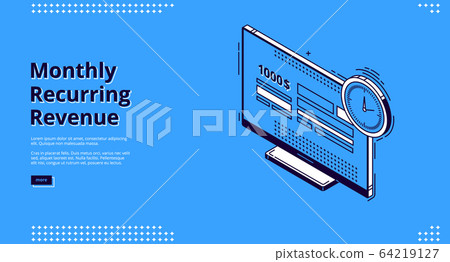 Vector landing page of monthly recurring revenue 64219127