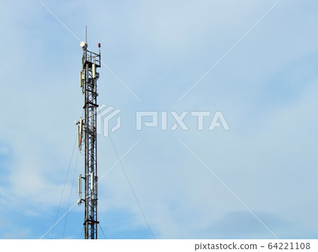 tower antenna gsm high speed internet tv copy space 64221108