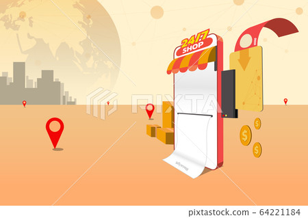 Online shopping on smartphone to avoid infected Online shopping on smartphone to avoid infected 64221184