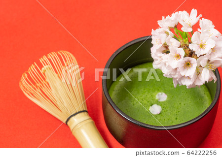 Tea party image: Sakura and matcha 64222256
