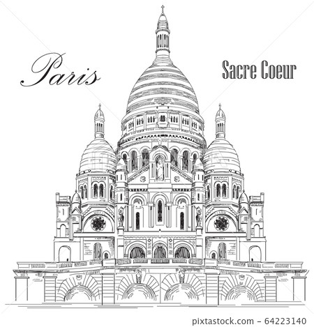 Sacred basilica Sacre Coeur in Paris, France Sacred basilica Sacre Coeur in Paris, France 64223140