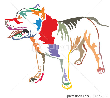 Colorful decorative standing portrait of American 64223302