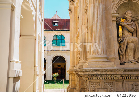 Loreta church old architecture in Prague, Czech 64223950