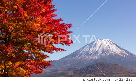 山梨縣昭治湖富士 山梨縣昭治湖富士 64224285