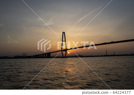 Meiko Triton illuminated by the setting sun 64224377