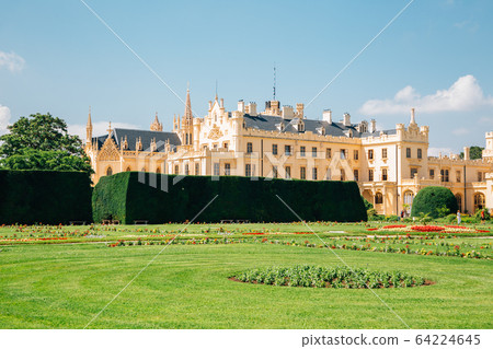 Castle Lednice and garden in Lednice, Czech Republic 64224645