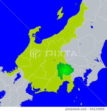山梨縣地圖和中部地區 山梨縣地圖和中部地區 64224909