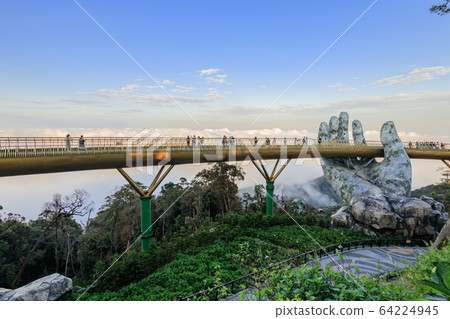 God's Hand (Golden Bridge) and the Sea of Clouds Burner Hills Vietnam Da Nang 64224945