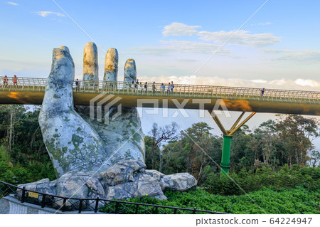 God's Hand (Golden Bridge) and the Sea of Clouds Burner Hills Vietnam Da Nang 64224947