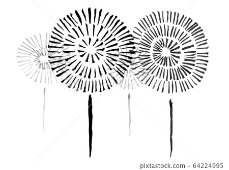 Fireworks (hand-painted ink) - Stock Illustration [64224995] - PIXTA