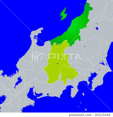 新潟縣地圖和Koushin'etsu地區 64225449