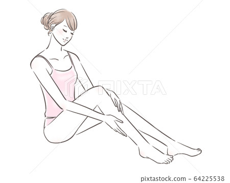 Women who do body care (pink) Women who do body care (pink) 64225538