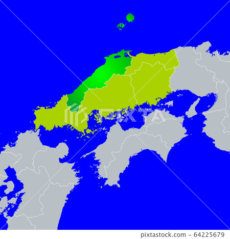 Shimane Prefecture Map and Chugoku Region 64225679