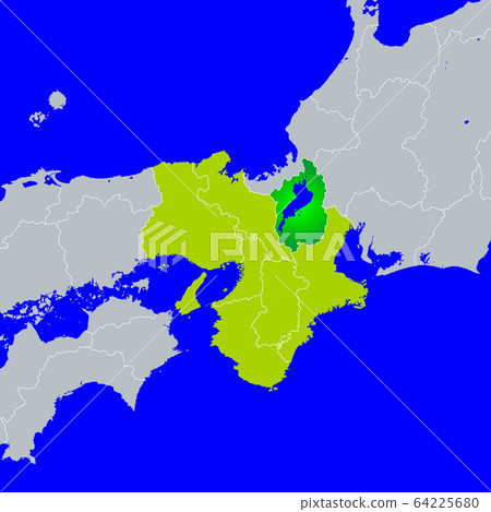 Shiga Prefecture Map and Kinki Region 64225680