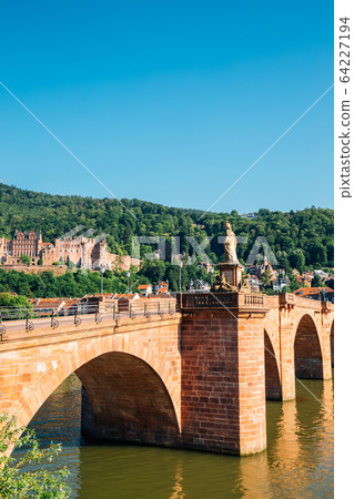 Heidelberg castle and bridge in Heidelberg, Germany 64227194