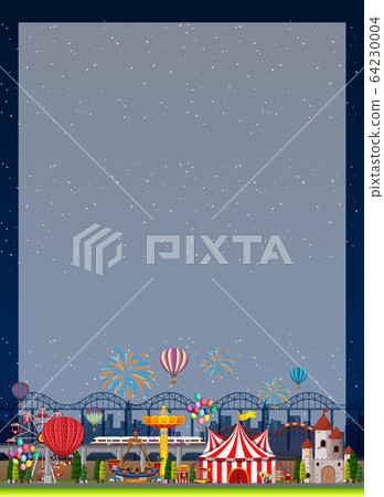 Border template with funpark in background 64230004
