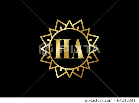 H A, HA Initial Letter Logo design vector template, Graphic