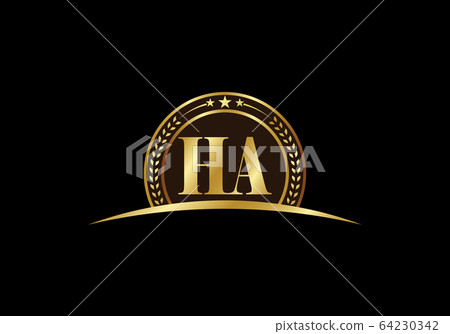 H A, HA Initial Letter Logo design vector template, Graphic