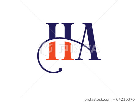 H A, HA Initial Letter Logo design vector template, Graphic