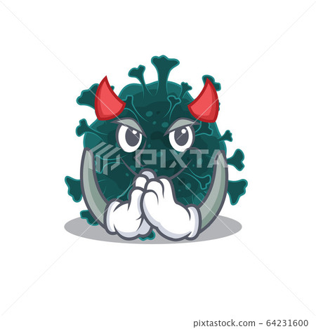 A picture of coronavirus COVID 19 in devil cartoon design A picture of coronavirus COVID 19 in devil cartoon design 64231600