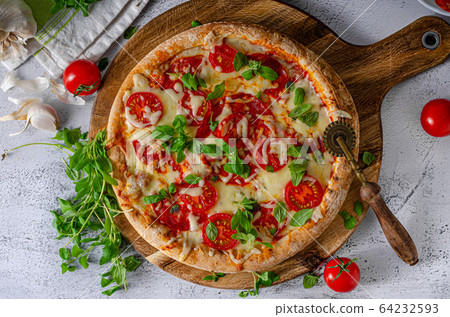 Pizza margherita homemade Pizza margherita homemade 64232593