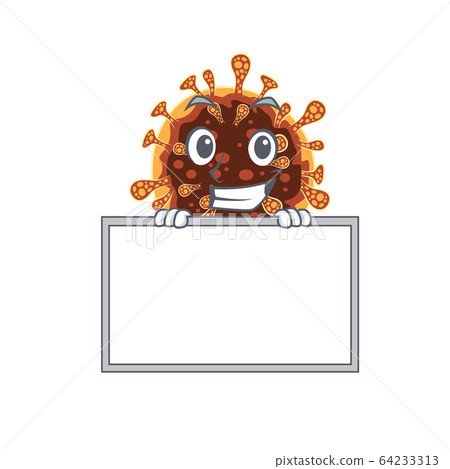 Smiley gamma coronavirus cartoon character style bring board 64233313