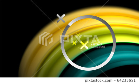 Swirl, curve blurred color lines, holographic rainbow liquid style gradient waves for Wallpaper, Banner, Background, Card, Book Illustration, landing page 64233651