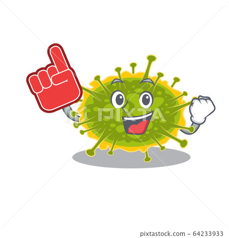 insthoviricetes presented in cartoon character design with Foam finger 64233933