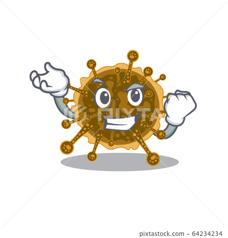 A dazzling negarnaviricota mascot design concept with happy face 64234234