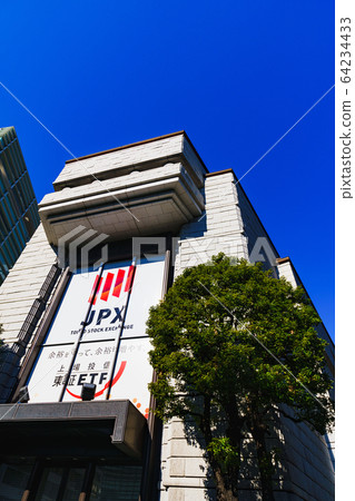 東京證券交易所TSE JPX日本風景東京日本經濟新聞股票繁榮交易[拍攝在公共道路上的外觀] 64234433