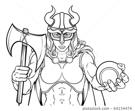 Viking Female Gladiator Tennis Warrior Woman 64234474