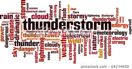 Thunderstorm word cloud - Stock Illustration [64234689] - PIXTA