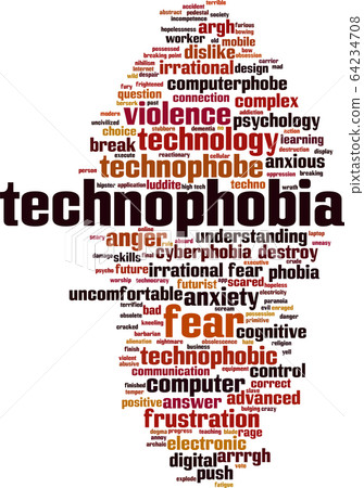 Technophobia word cloud 64234708