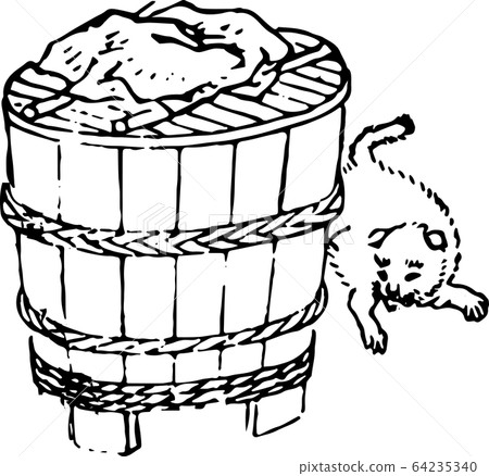 Pickled barrel and cat Pickled barrel and cat 64235340